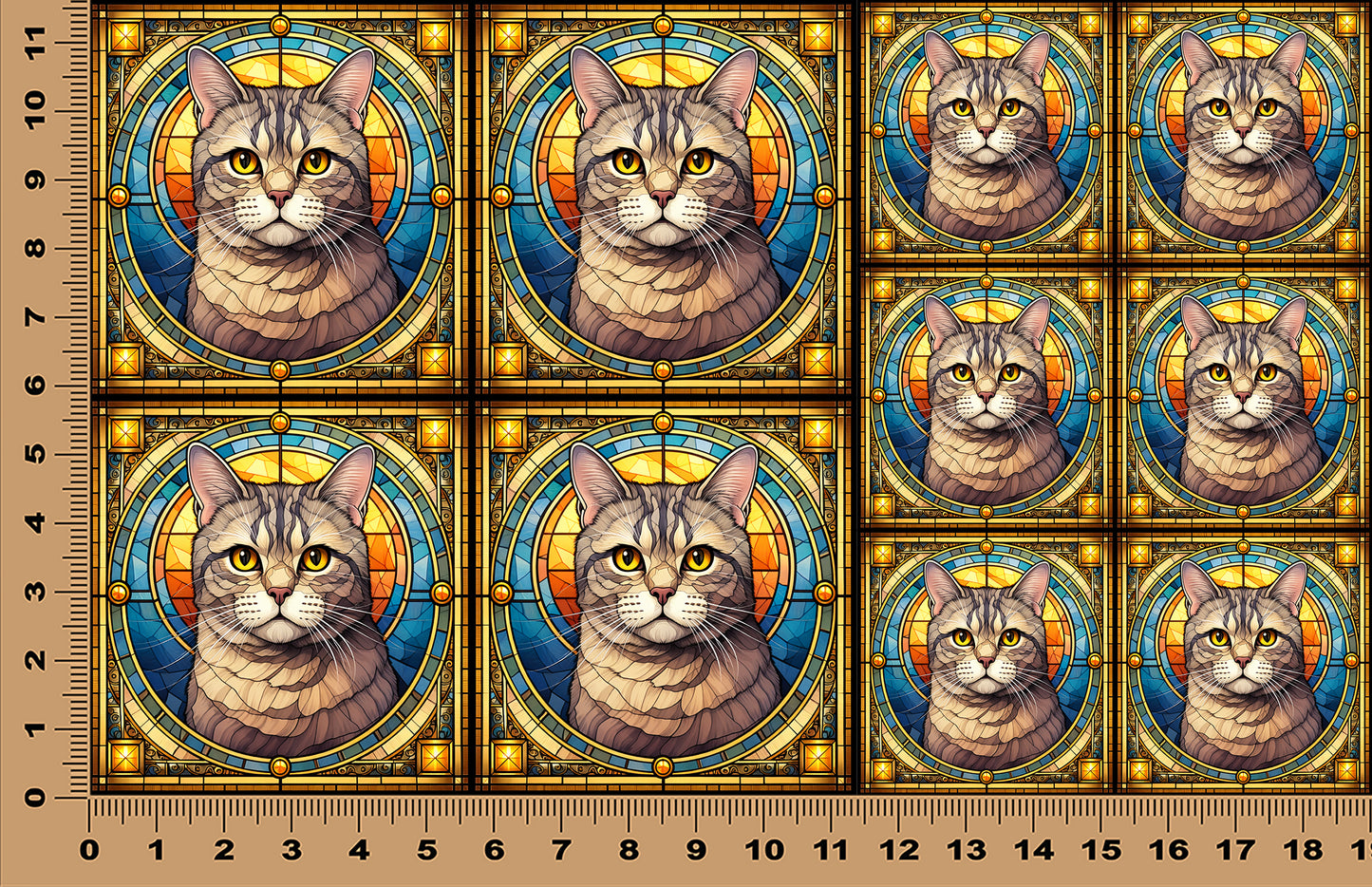 DecoCraft - Scenic Elevated Texture Tiles - American Shorthair II