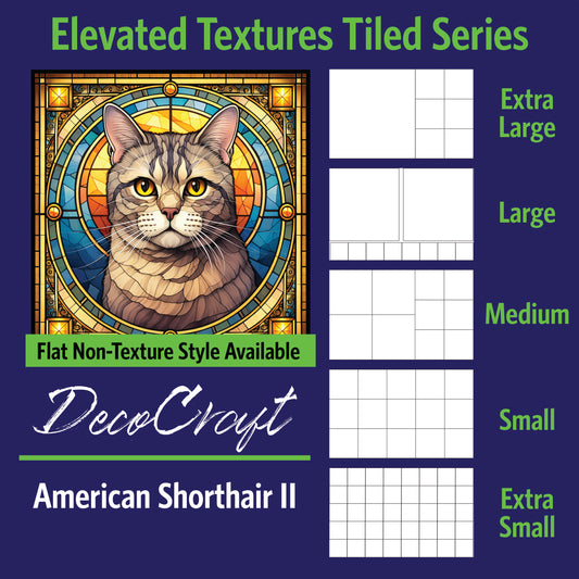 DecoCraft - Scenic Elevated Texture Tiles - American Shorthair II