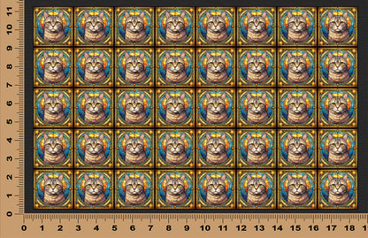 DecoCraft - Scenic Elevated Texture Tiles - American Shorthair II