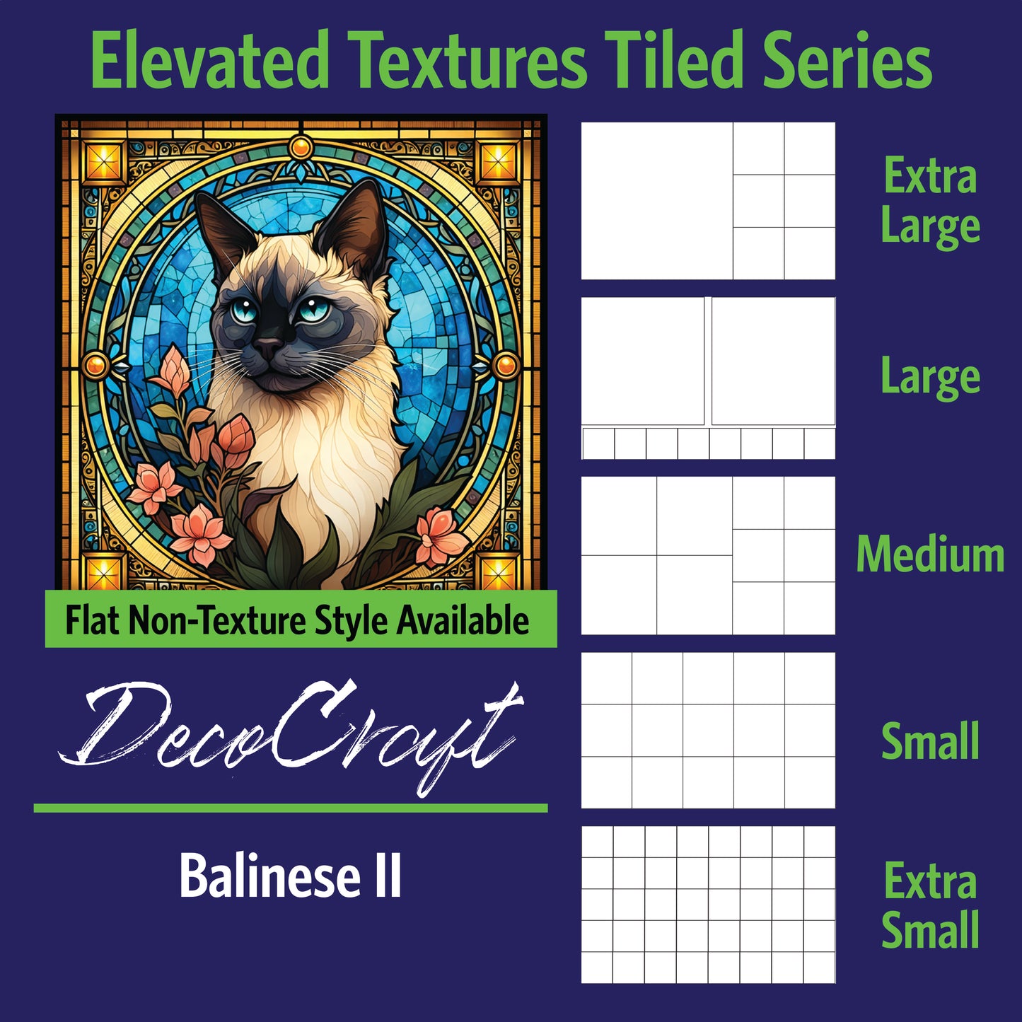 DecoCraft - Scenic Elevated Texture Tiles - Balinese II