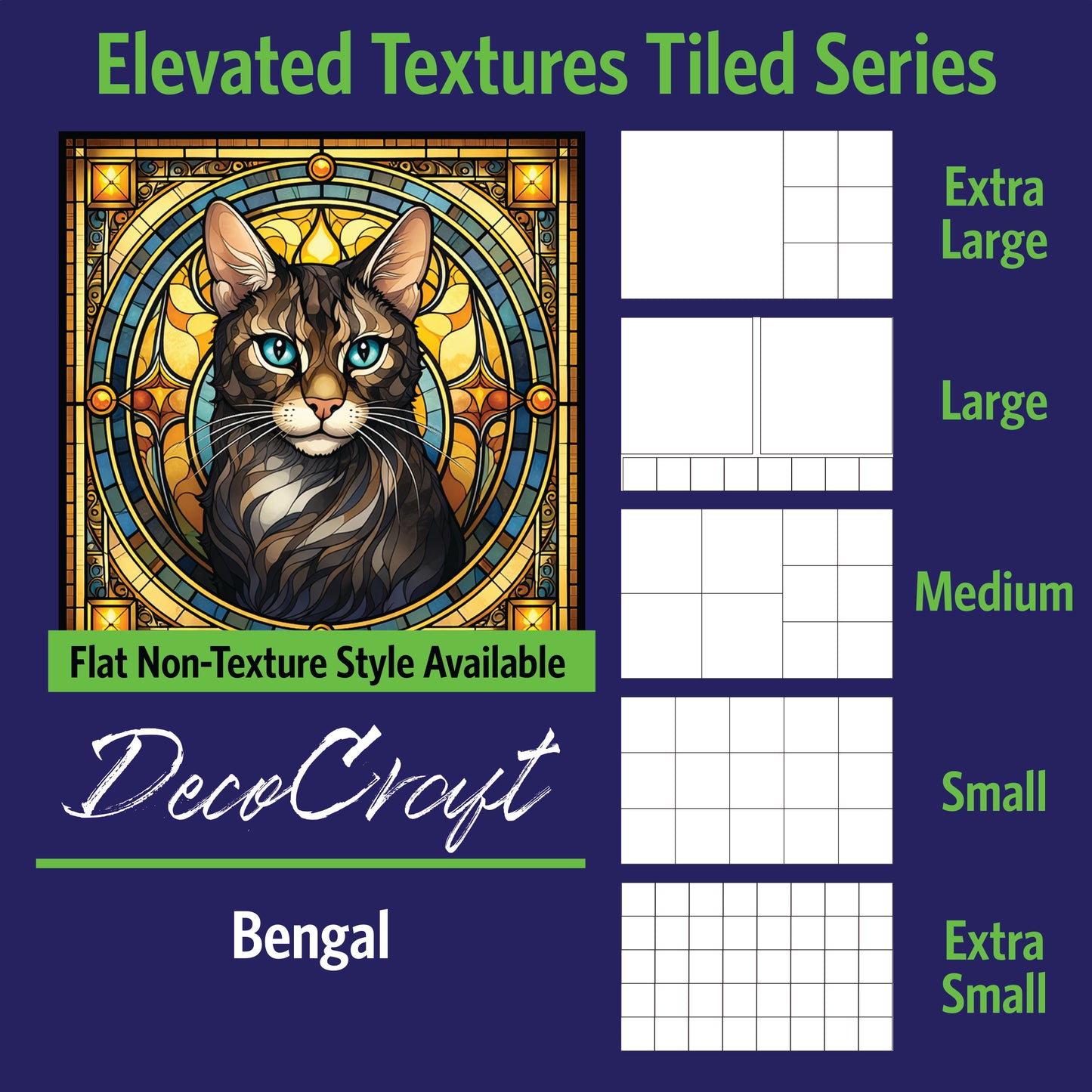 DecoCraft - Scenic Elevated Texture Tiles - Bengal I