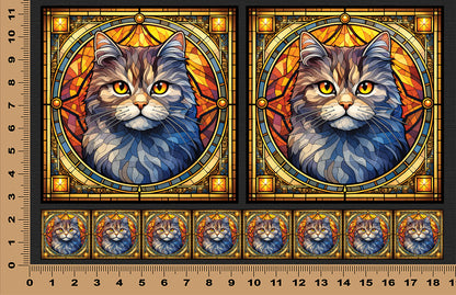 DecoCraft - Scenic Elevated Texture Tiles - British Shorthair I