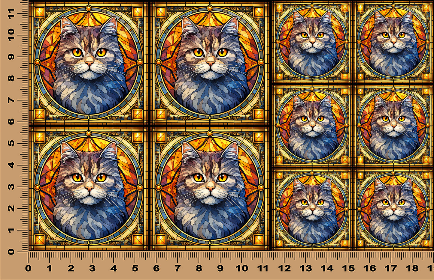 DecoCraft - Scenic Elevated Texture Tiles - British Shorthair I