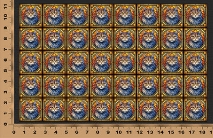 DecoCraft - Scenic Elevated Texture Tiles - British Shorthair I