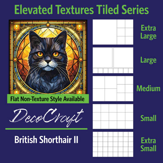 DecoCraft - Scenic Elevated Texture Tiles - British Shorthair II