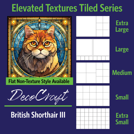 DecoCraft - Scenic Elevated Texture Tiles - British Shorthair III