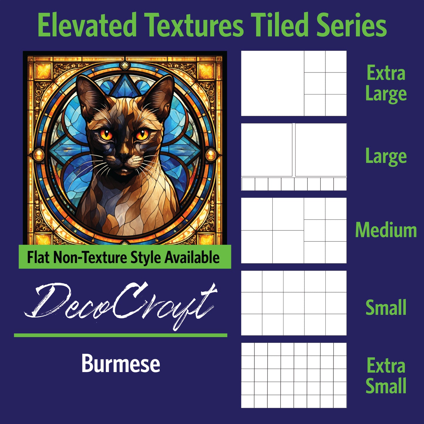DecoCraft - Scenic Elevated Texture Tiles - Burmese