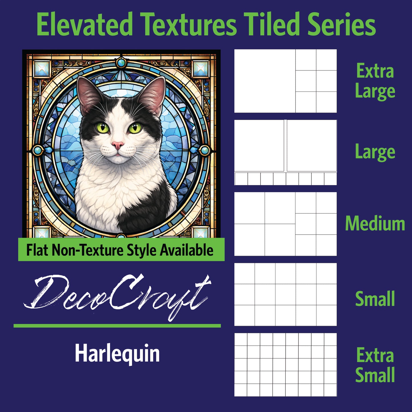 DecoCraft - Scenic Elevated Texture Tiles - Harlequin