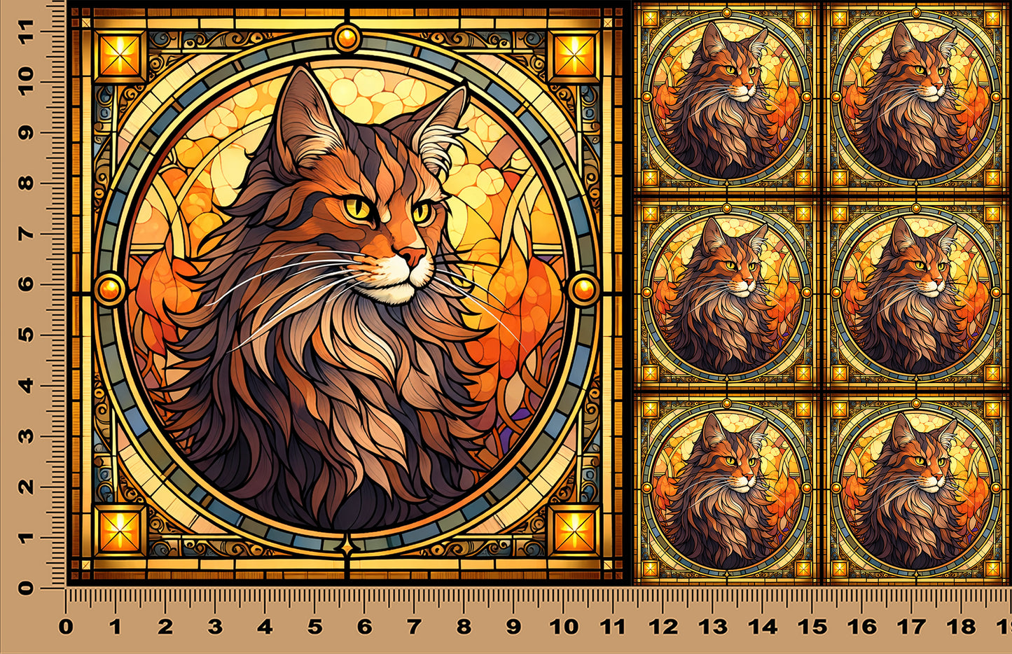 DecoCraft - Scenic Elevated Texture Tiles - Maine Coon