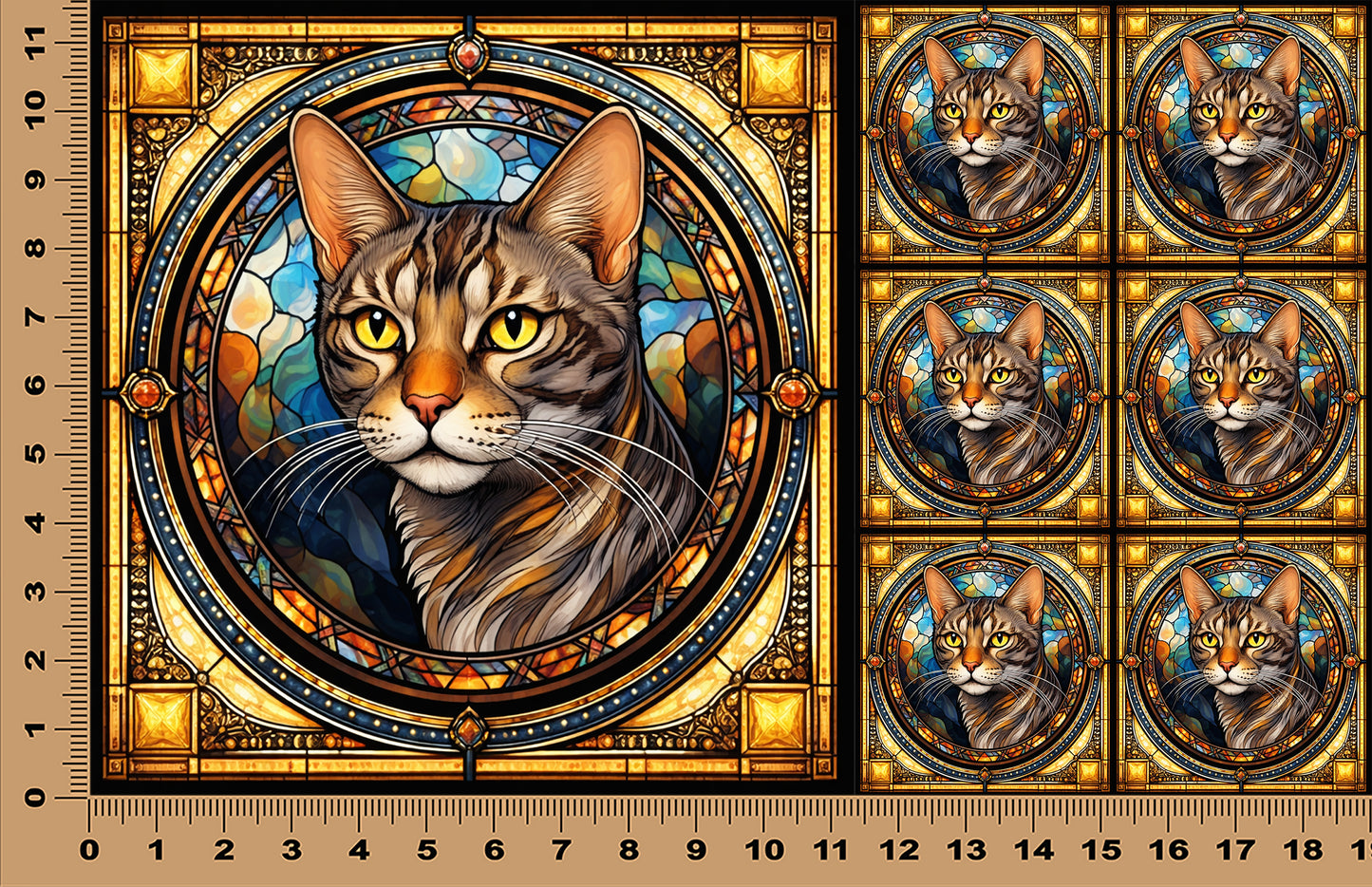 DecoCraft - Scenic Elevated Texture Tiles - Ocicat