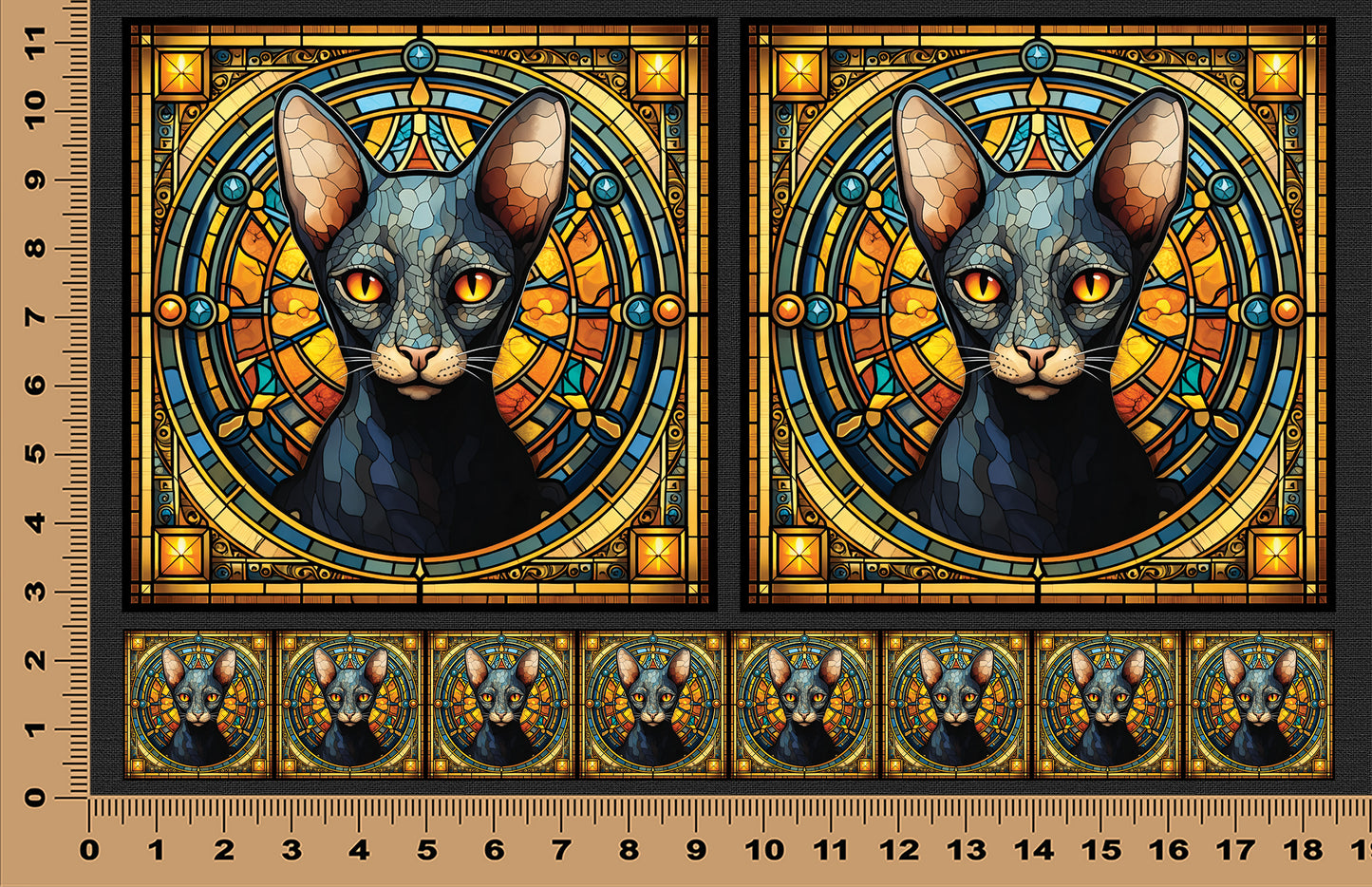 DecoCraft - Scenic Elevated Texture Tiles - Oriental Shorthair