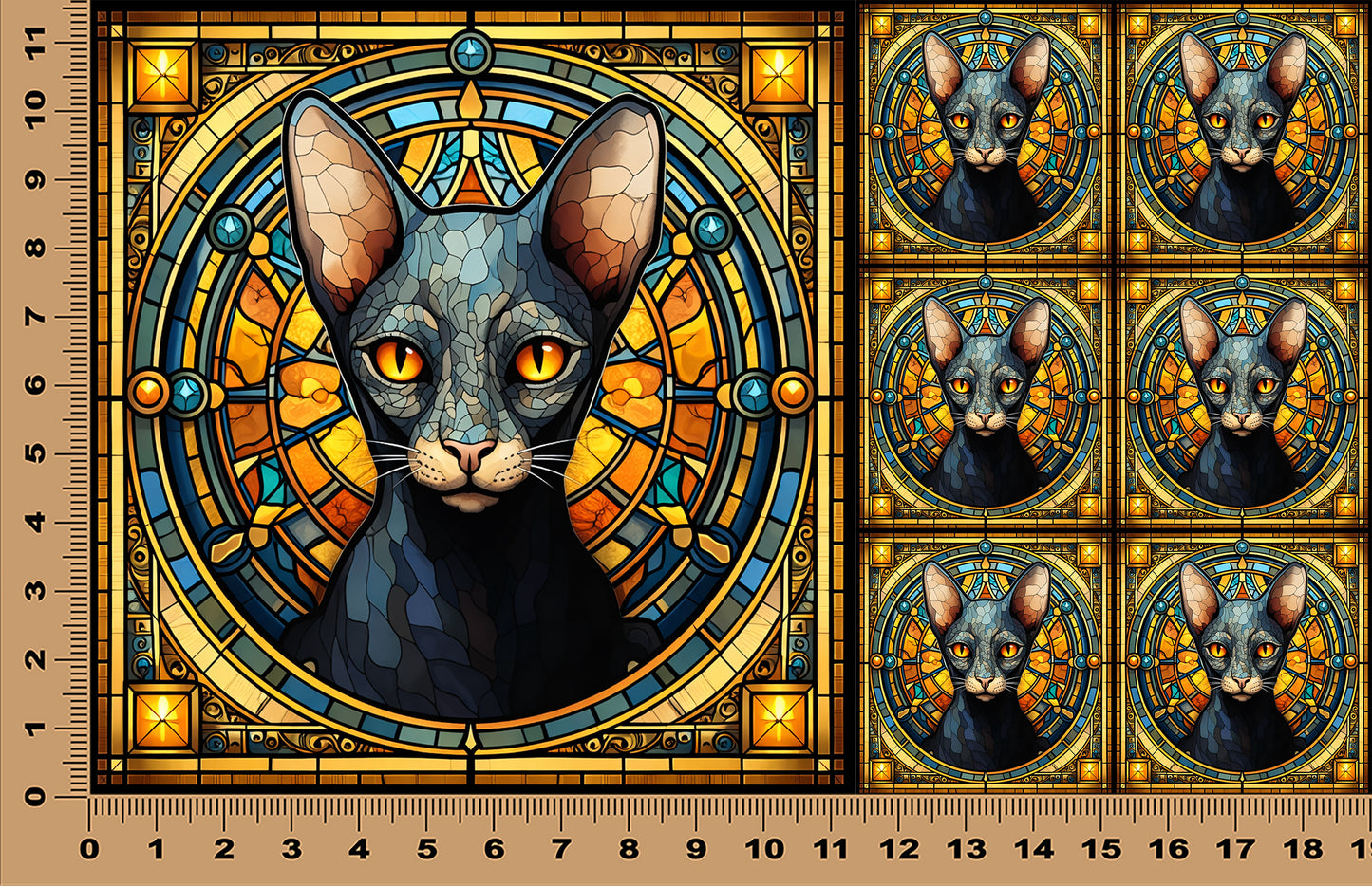 DecoCraft - Scenic Elevated Texture Tiles - Oriental Shorthair