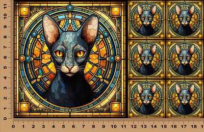 DecoCraft - Scenic Elevated Texture Tiles - Oriental Shorthair
