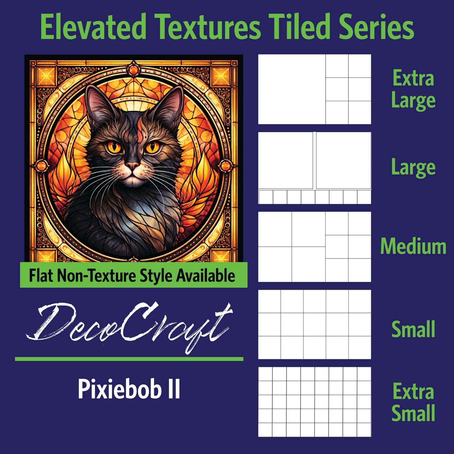 DecoCraft - Scenic Elevated Texture Tiles - Pixiebob II