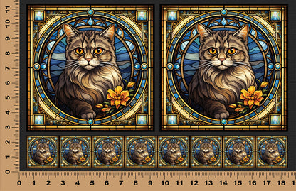 DecoCraft - Scenic Elevated Texture Tiles - Scottish Fold I