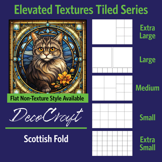 DecoCraft - Scenic Elevated Texture Tiles - Scottish Fold I