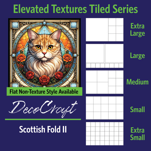DecoCraft - Scenic Elevated Texture Tiles - Scottish Fold II