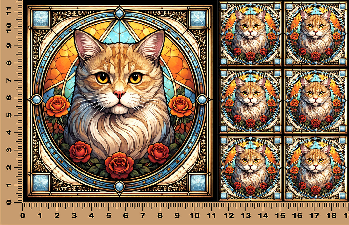 DecoCraft - Scenic Elevated Texture Tiles - Scottish Fold II