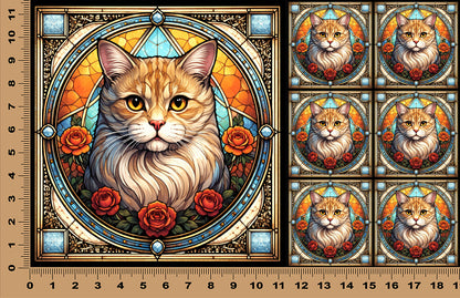 DecoCraft - Scenic Elevated Texture Tiles - Scottish Fold II