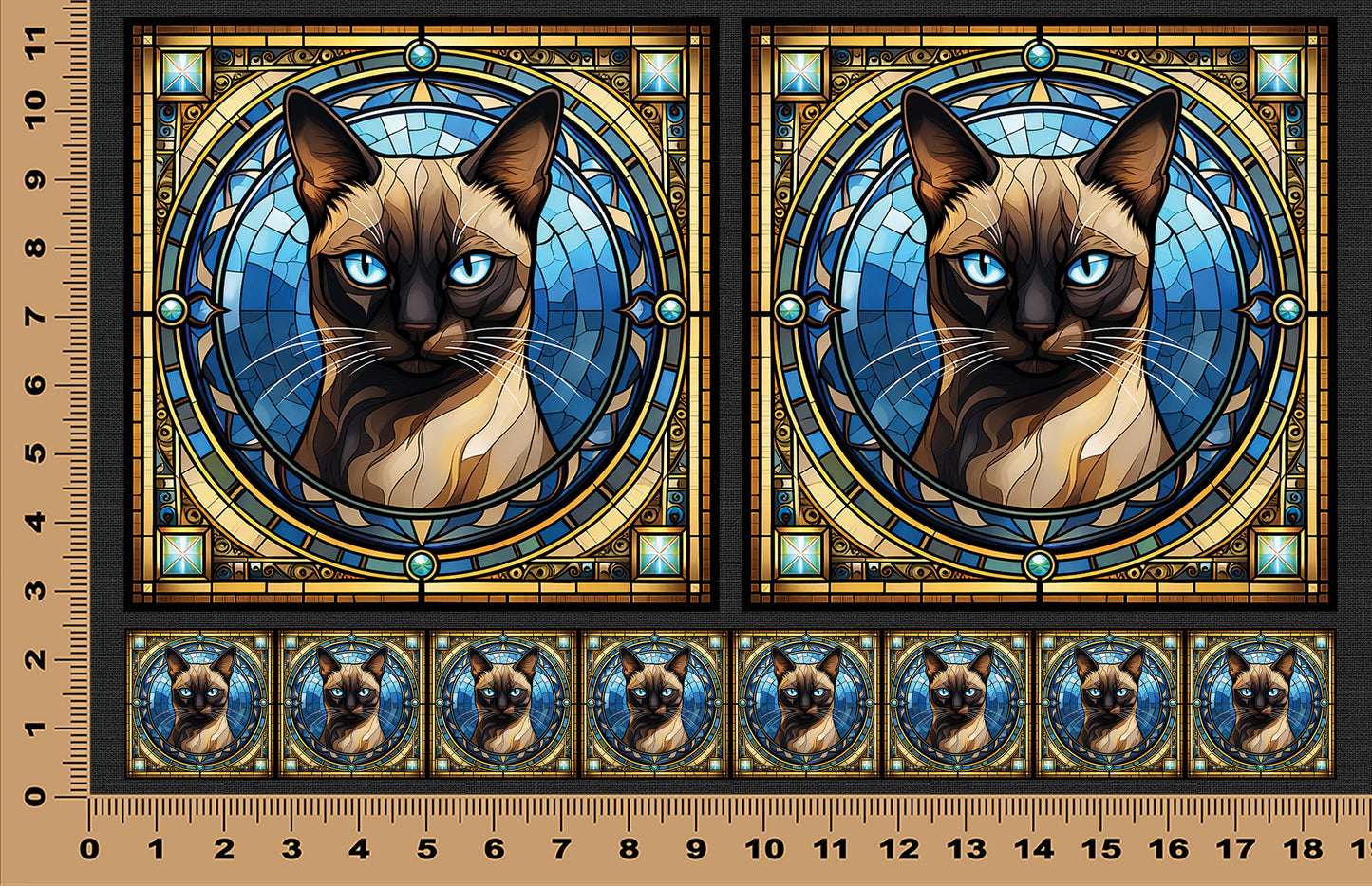 DecoCraft - Scenic Elevated Texture Tiles - Siamese