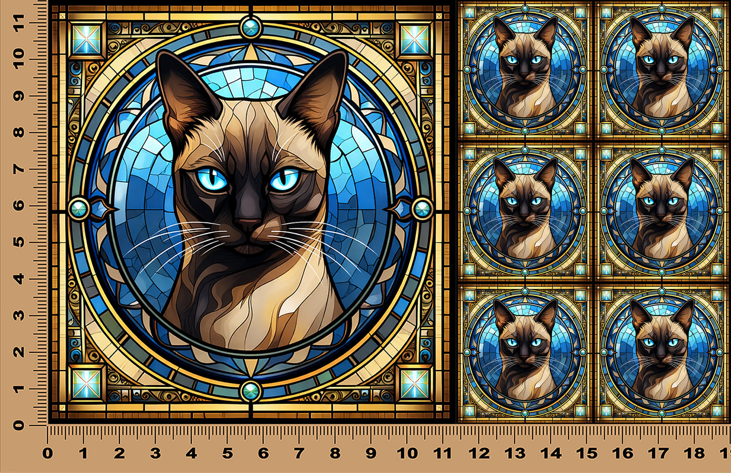 DecoCraft - Scenic Elevated Texture Tiles - Siamese