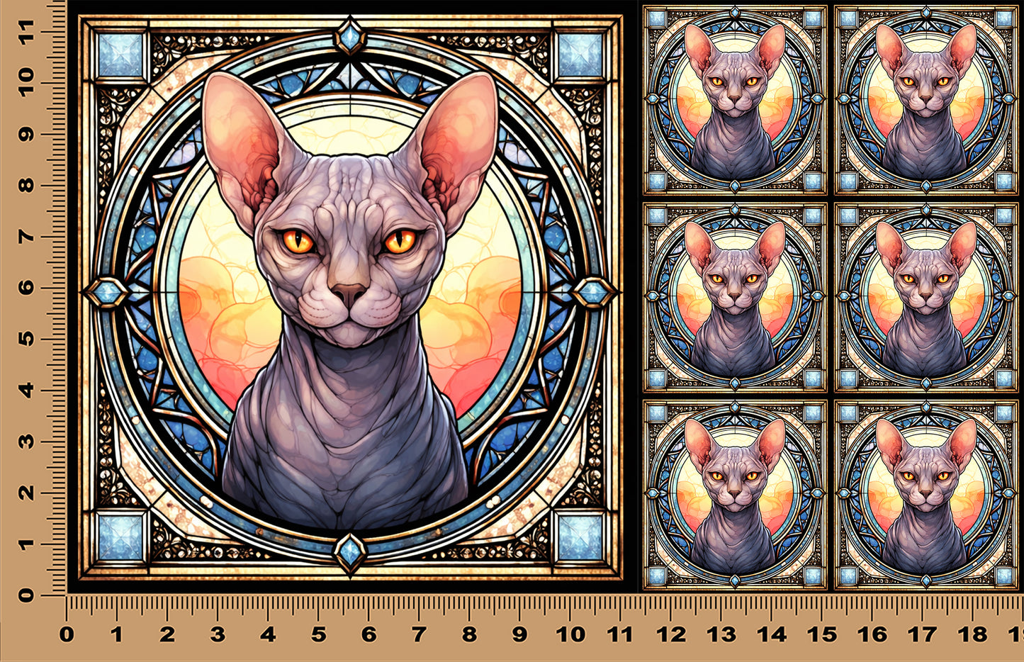 DecoCraft - Scenic Elevated Texture Tiles - Sphynx