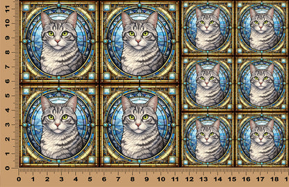 DecoCraft - Scenic Elevated Texture Tiles - Gray Tabby