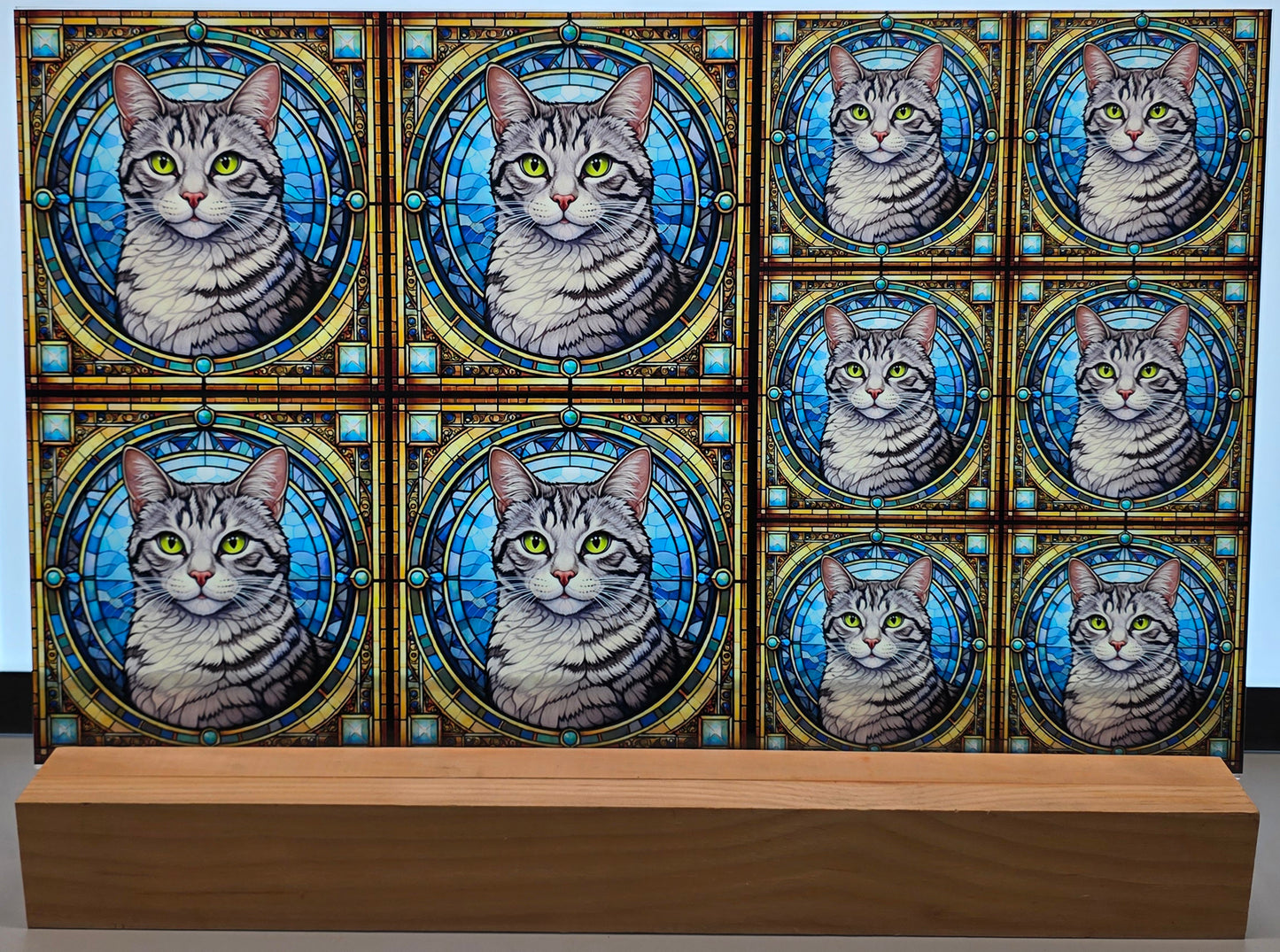 DecoCraft - Scenic Elevated Texture Tiles - Gray Tabby