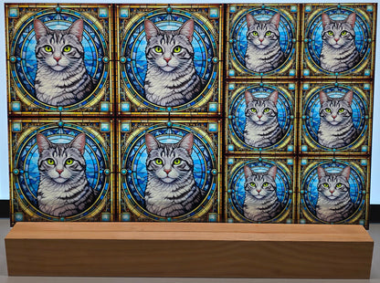 DecoCraft - Scenic Elevated Texture Tiles - Gray Tabby