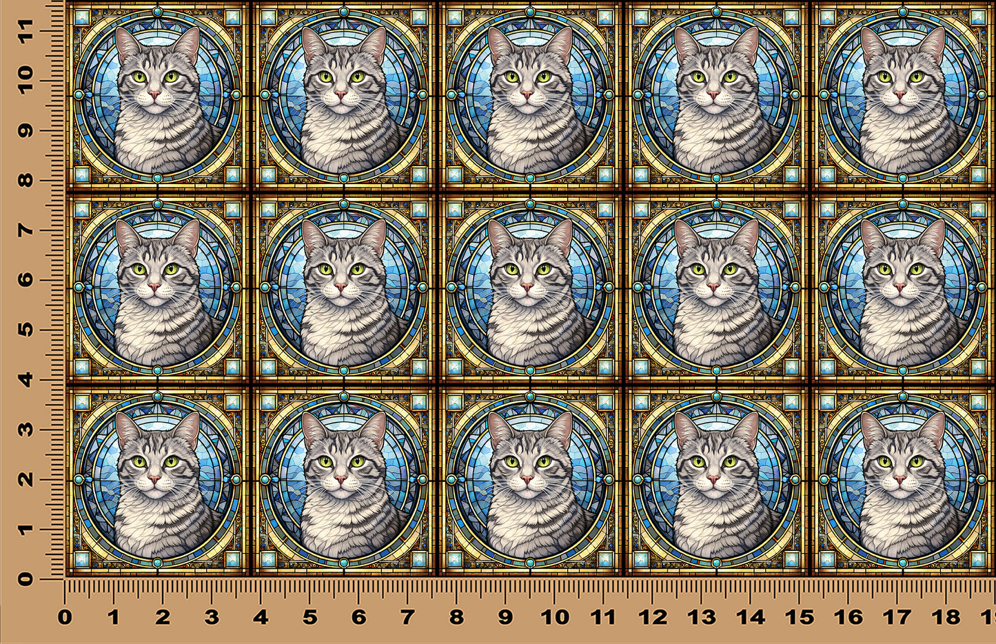 DecoCraft - Scenic Elevated Texture Tiles - Gray Tabby