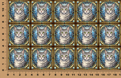 DecoCraft - Scenic Elevated Texture Tiles - Gray Tabby