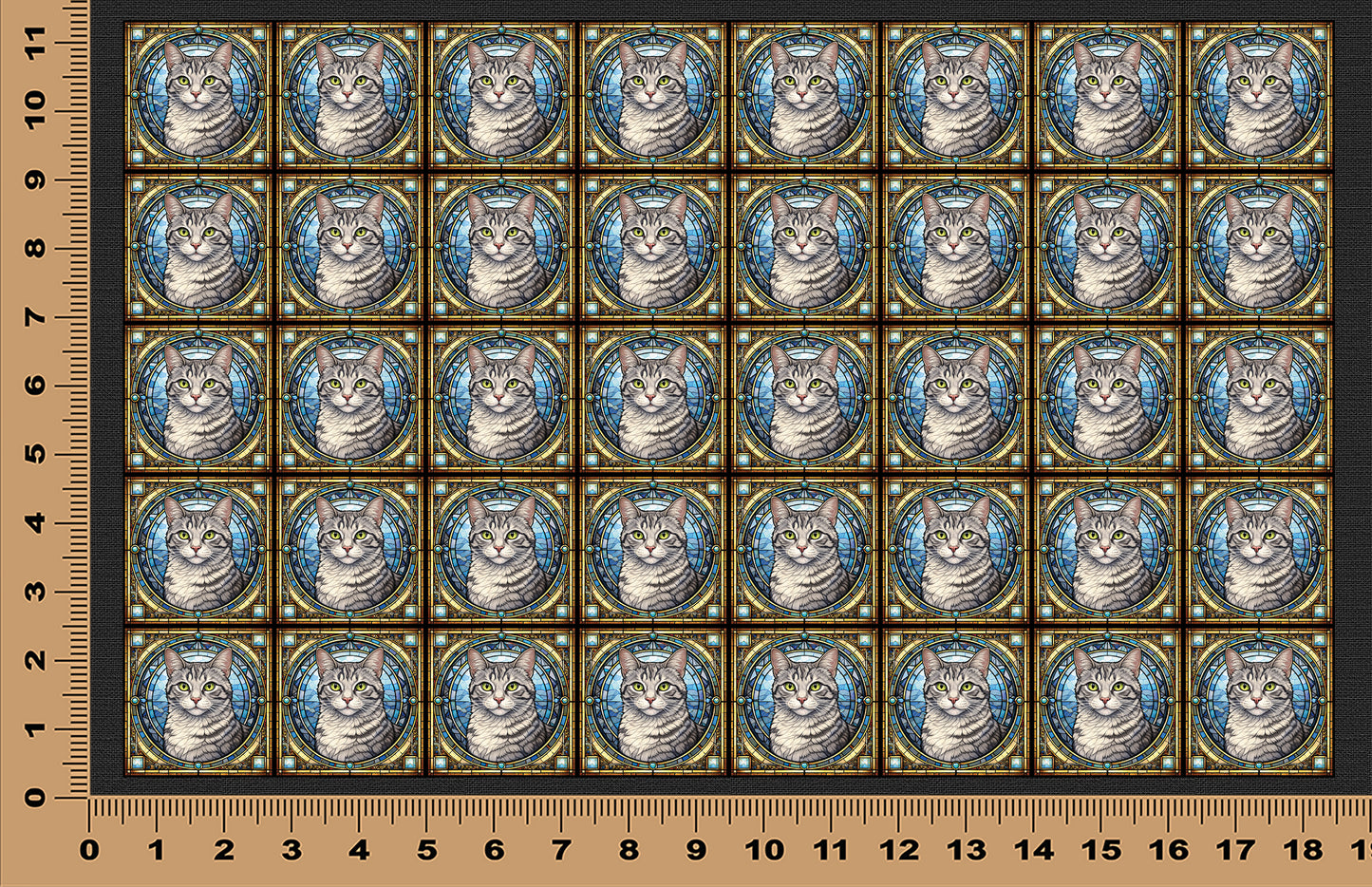 DecoCraft - Scenic Elevated Texture Tiles - Gray Tabby