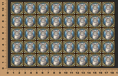 DecoCraft - Scenic Elevated Texture Tiles - Gray Tabby