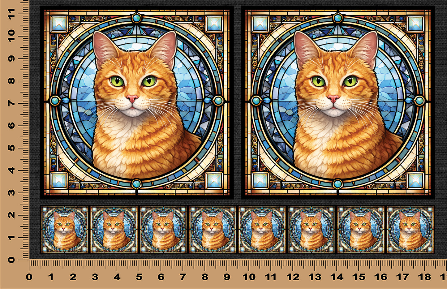 DecoCraft - Scenic Elevated Texture Tiles - Orange Tabby