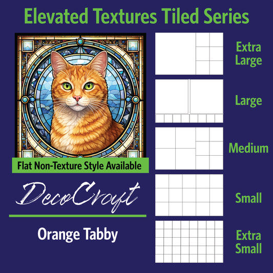 DecoCraft - Scenic Elevated Texture Tiles - Orange Tabby