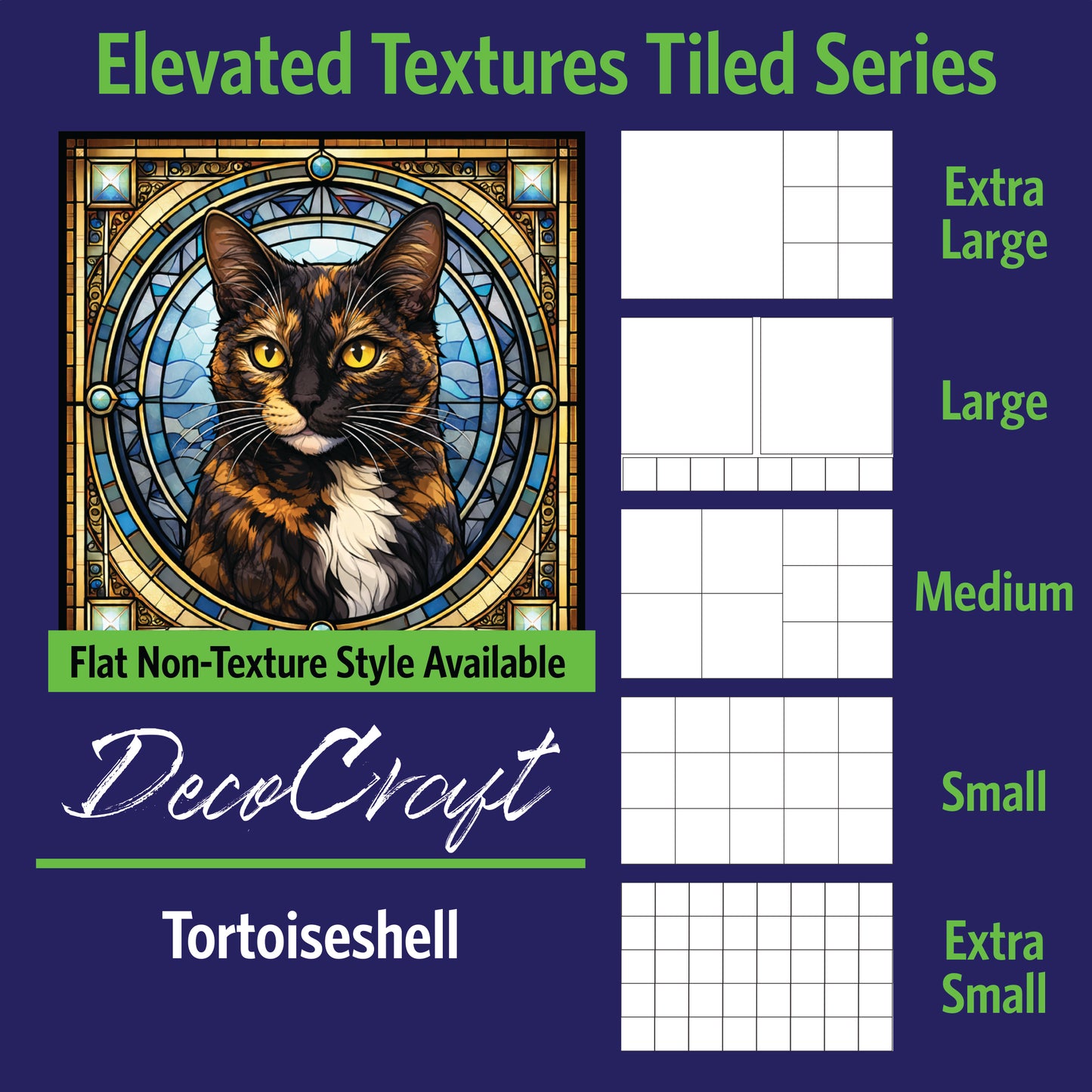 DecoCraft - Scenic Elevated Texture Tiles - Tortoiseshell