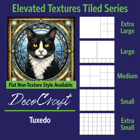 DecoCraft - Scenic Elevated Texture Tiles - Tuxedo