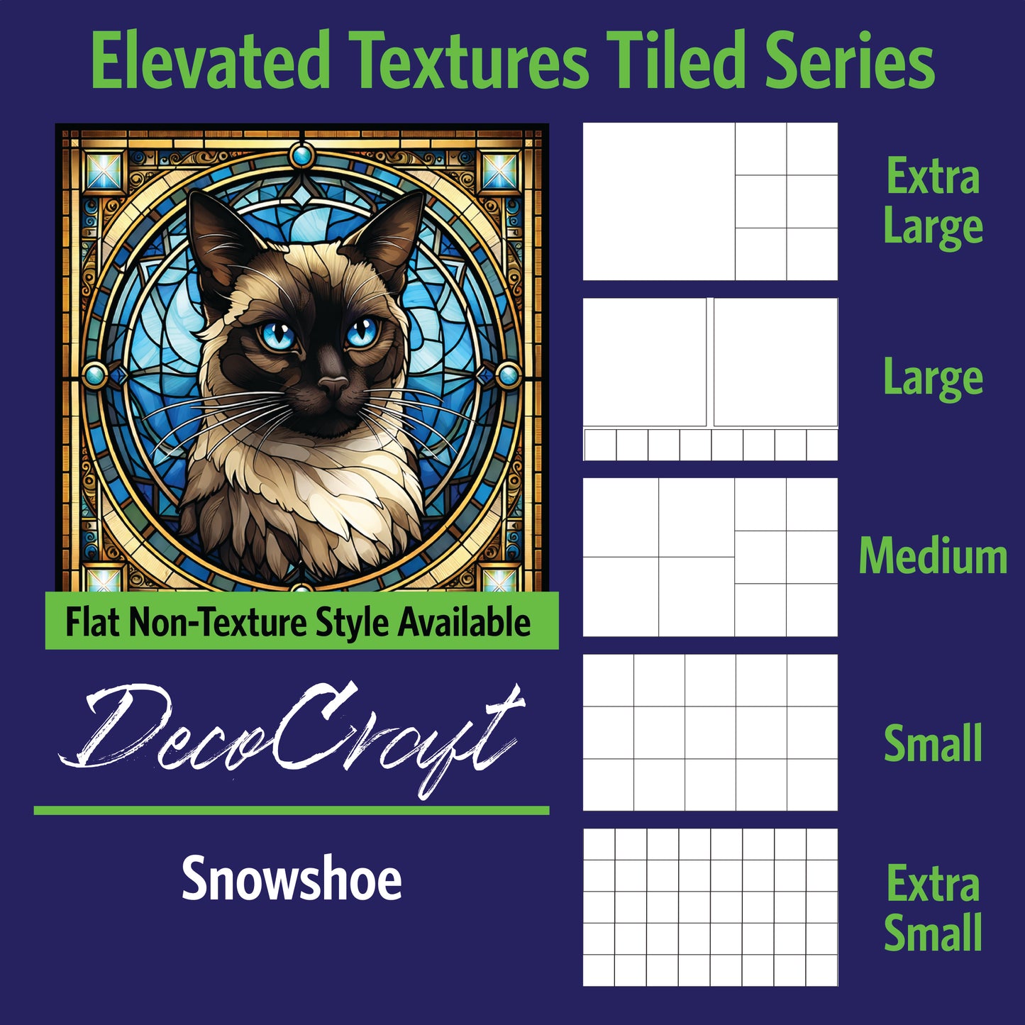 DecoCraft - Scenic Elevated Texture Tiles - Snowshoe