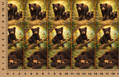 DecoCraft - Scenic Tiles Series - Woodland Bears