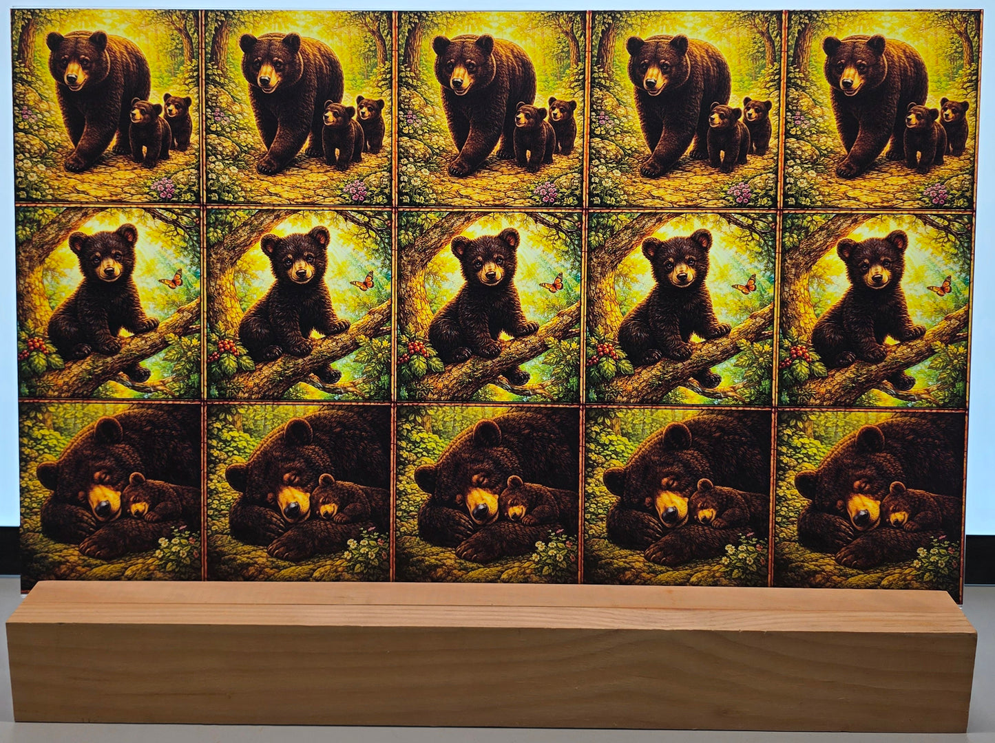 DecoCraft - Scenic Tiles Series - Woodland Bears