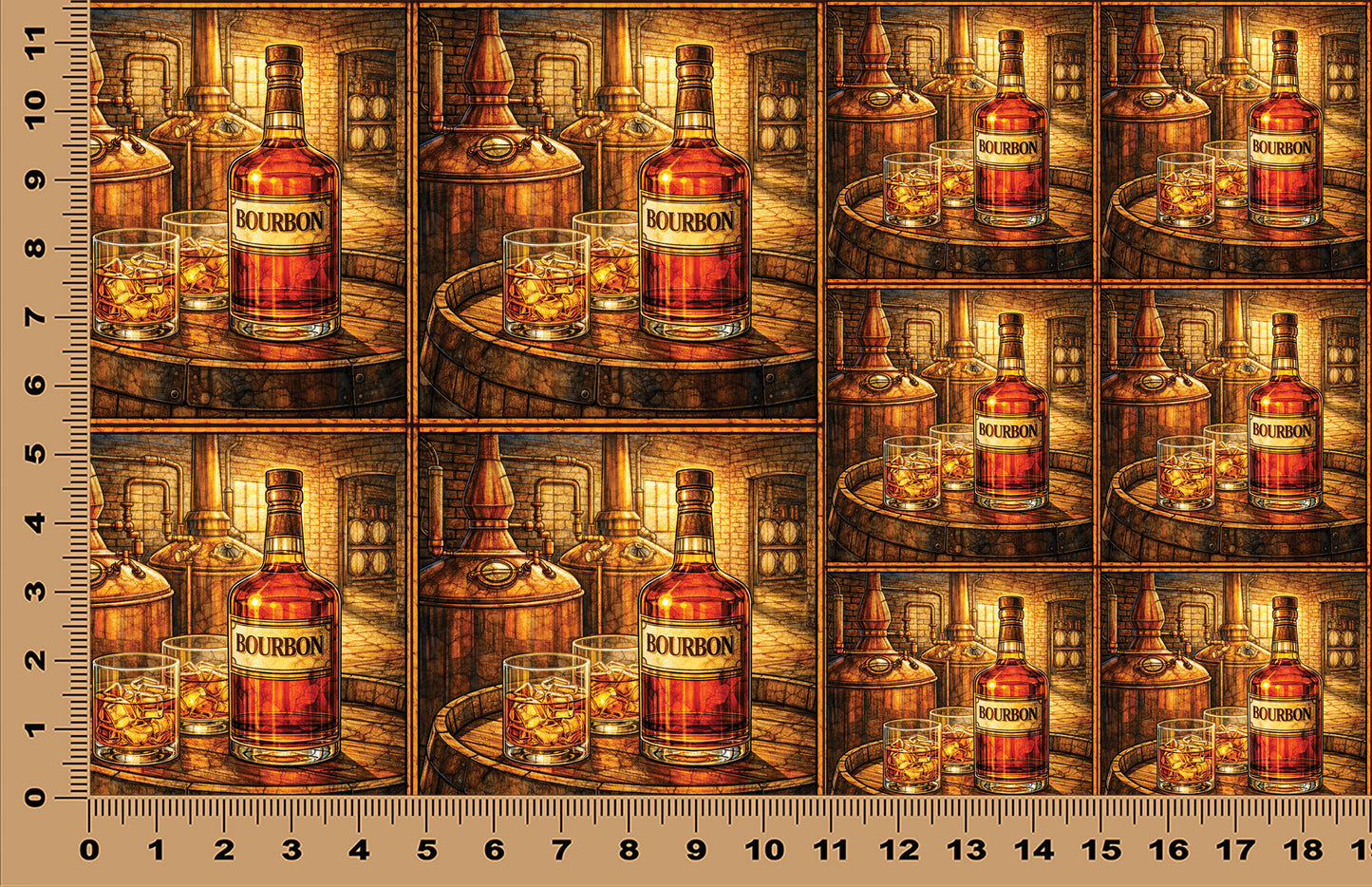 DecoCraft - Scenic Elevated Texture Tiles - Barrel-Aged Pour