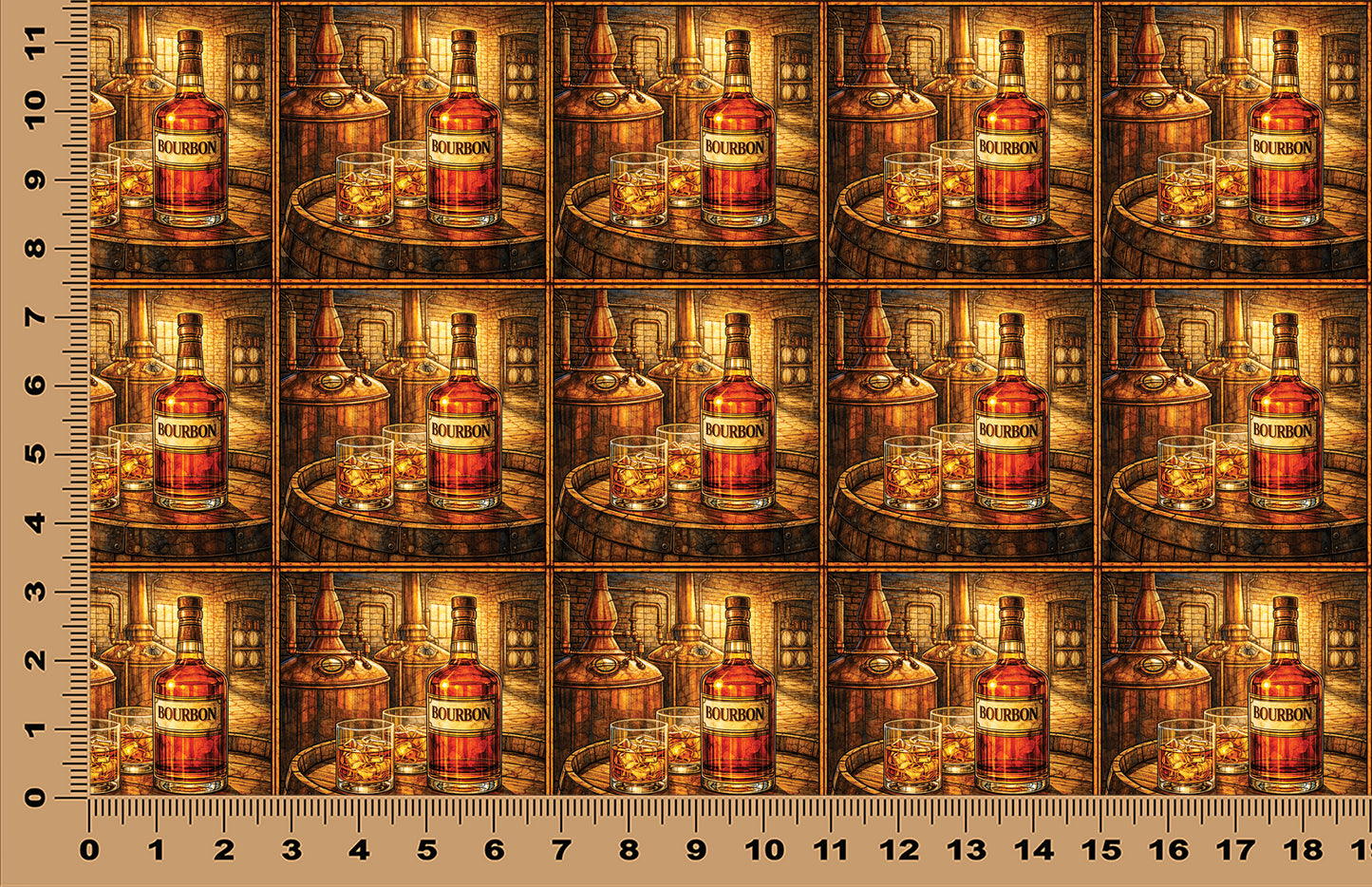 DecoCraft - Scenic Elevated Texture Tiles - Barrel-Aged Pour