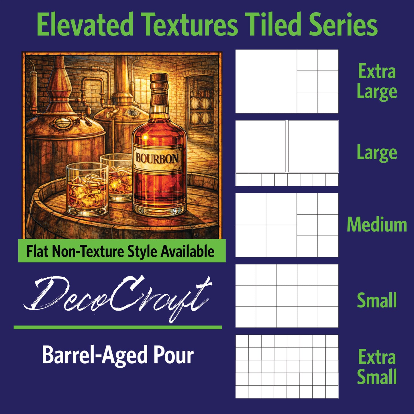 DecoCraft - Scenic Elevated Texture Tiles - Barrel-Aged Pour