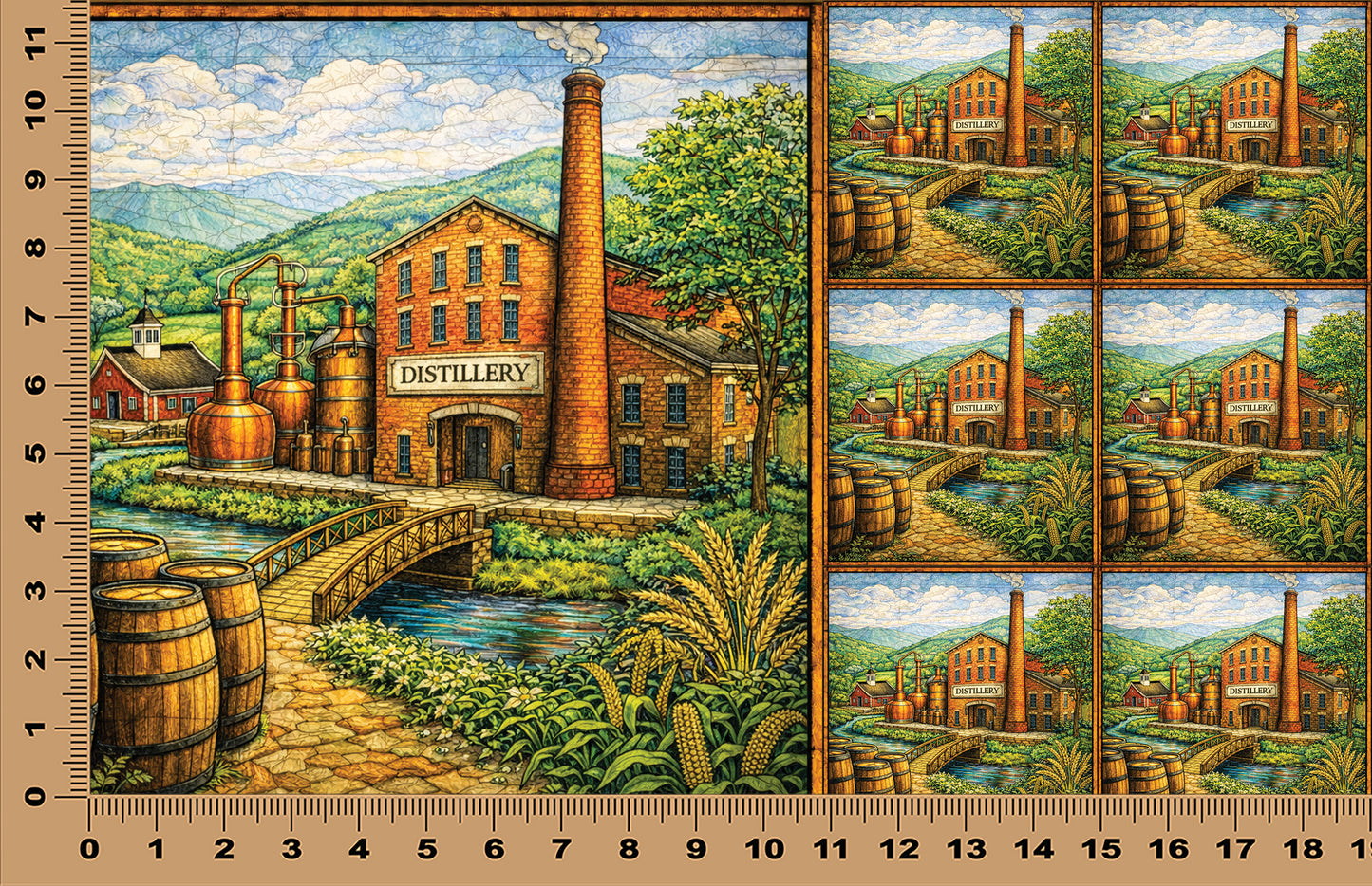 DecoCraft - Scenic Elevated Texture Tiles - Heart of the Distillery