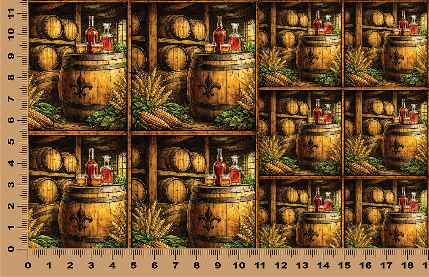 DecoCraft - Scenic Elevated Texture Tiles - From Grain to Barrel