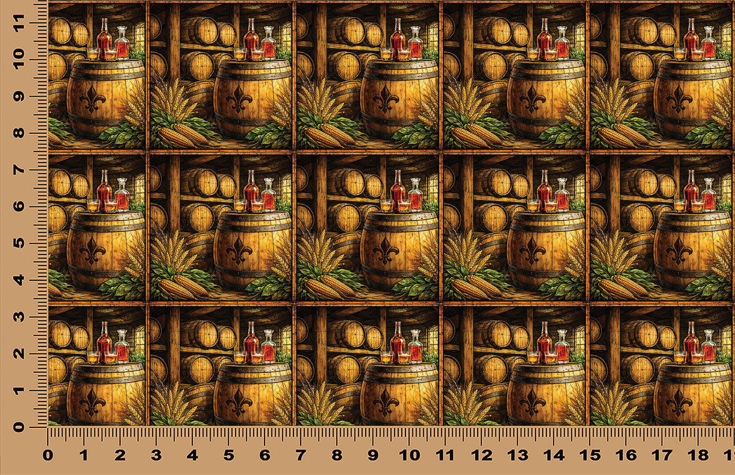 DecoCraft - Scenic Elevated Texture Tiles - From Grain to Barrel