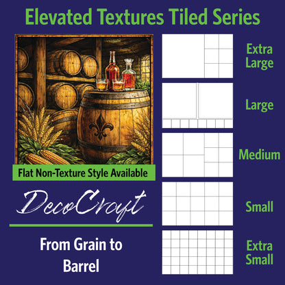 DecoCraft - Scenic Elevated Texture Tiles - From Grain to Barrel