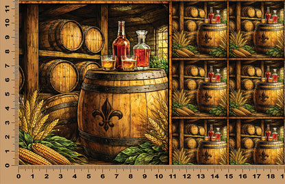 DecoCraft - Scenic Elevated Texture Tiles - From Grain to Barrel