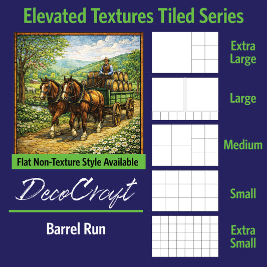 DecoCraft - Scenic Elevated Texture Tiles - Barrel Run