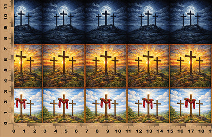 DecoCraft - Scenic Tiles Series - Calvary Crosses